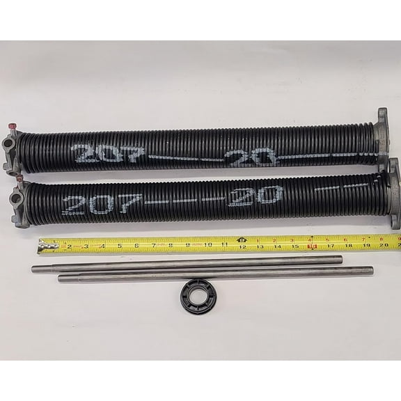 Pair of 207 X 2" X 20" Garage Door Torsion Springs with Winding Bars