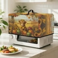 thumbnail image 3 of Whosucclay Highland Cattle Pumpkin Sunflower Print Microwave Oven Universal Dust Cover, Heat-Resistant, Waterproof Microwave Oven Cover, Anti-Oil-Staining Easy to Clean Kitchen Appliance Covers-S, 3 of 7