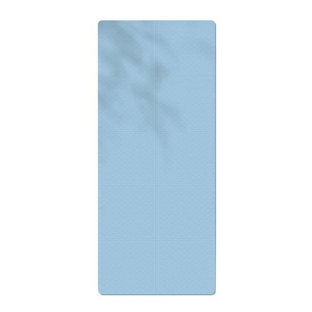 Esterilla de yoga plegable extra gruesa de TPE, portátil, antideslizante, para viajes, para hombres y mujeres, gimnasio en casa, entrenamiento, pilates, almohadilla de suelo