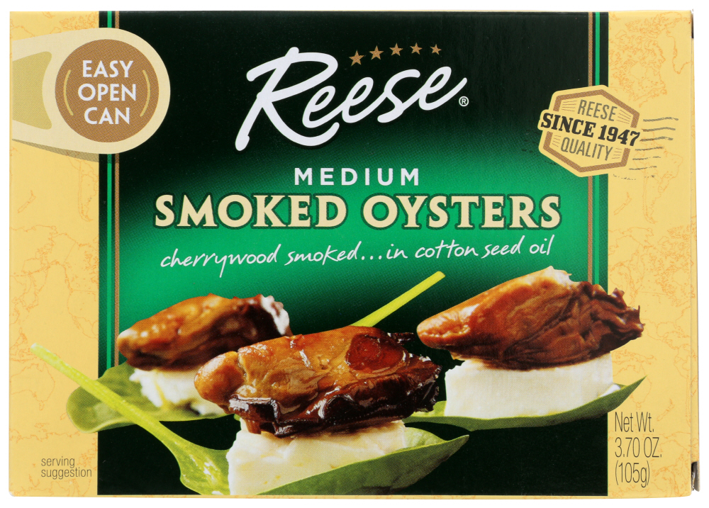 Reese Oysters Smoked Medium, 3.7 Oz