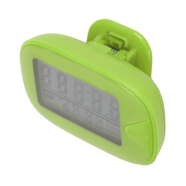Fitness Pedometer, Compact 12 24 Hour Time Display Portable Distance Step Counter Large LCD Display Accurate for Sports Red,Black,Green,Blue