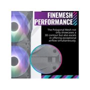 Cooler Master TD500 Mesh V2 White Gaming Airflow ATX Mid-Tower Case, Polygonal Mesh Panel, Crystalline Tempered Glass, 3x 120mm ARGB Fans, USB 3.2 Gen 2 Type C, 360 Radiator (TD500V2-WGNN-S00)