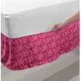 thumbnail image 2 of Ethnic Bed Skirt, Beauty Japanese Pattern Clouds Waves and Flowers in Abstract Style, Elastic Bedskirt Dust Ruffle Wrap Around for Bedding Decor, 4 Sizes, Dark Magenta and Pastel Pink, by Ambesonne, 2 of 2