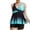 Blue, variant on Womens Swimsuit Set Wrap V Neck Design Color Block Detail Racerback Tankini Silhouette High Waist Bottom Quick Dry Fabric for Beach Vacations Blue XXXL