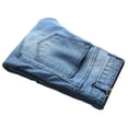 thumbnail image 4 of SWSMCLT Men's Pleated Denim Pants Stretch Pants Chic Jeans Comfy Classic Soft Lightweight Patterned5 32, 4 of 5