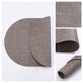 thumbnail image 5 of Placemats Set of 6 Oval  Leather Placemats for Kitchen Dining Table Decor Heat Resistant Table Placemats Wipeable Table Mat Light Brown 17.7x11.8inch, 5 of 6