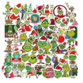 thumbnail image 1 of 50 pegatinas de garabato Grinch verde ShuxiuWang 8390605829345, 1 of 1