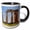 Black/White, variant on 3drose, Greece, Corinth. Ruins of Temple of Apollo., 11oz Two-tone Red Mug