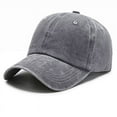 thumbnail image 3 of Women's Casual Water Washed Pure Cotton Solid Color Light Board Baseball Cap, 3 of 3