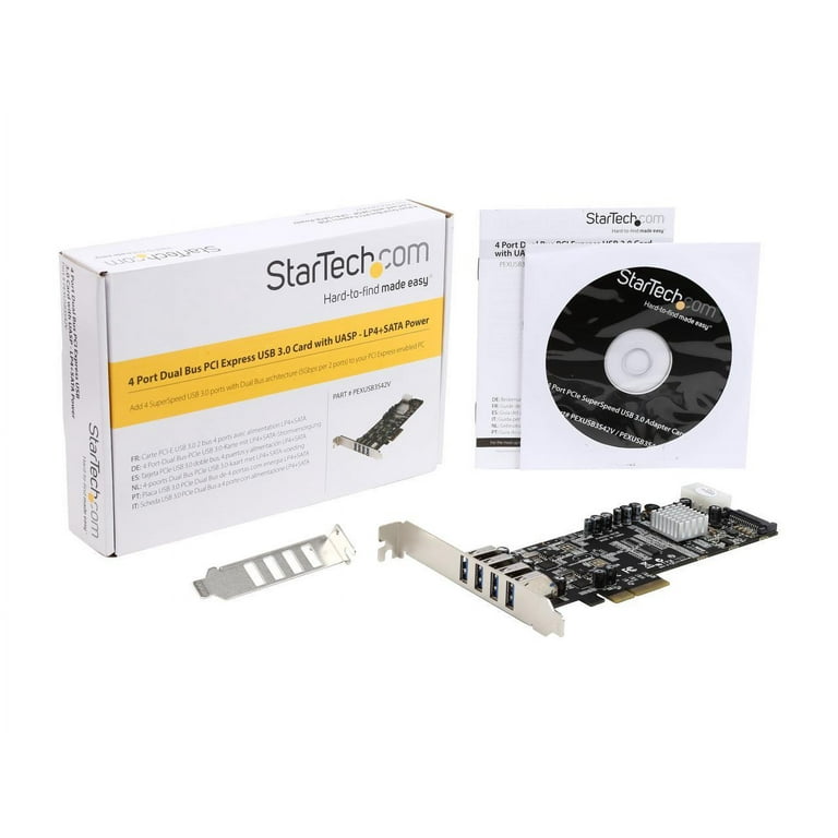 4PORT USB 3.0 PCIE CONTROLLER CARD WITH DUAL BUS & UASP