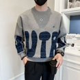 thumbnail image 3 of Sudadera de cuello redondo y cuello redondo para hombre, estilo Harajuku, moda de invierno, ropa de abrigo, ropa de calle, tops de estilo coreano, 3 of 5
