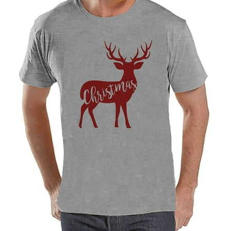 - Custom Party Shop Mens Deer Christmas T-shirt - Small
