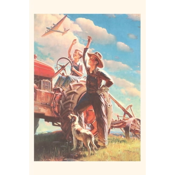 Pocket Sized - Found Image Press Journals: Vintage Journal Farmer and Son Waving to Airplane (Paperback)