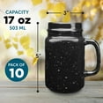 thumbnail image 5 of 10 Savannah Speckle Ceramic Mason Jars Set, 16 oz.- Stoneware, C-handle, Durable - Black, 5 of 5