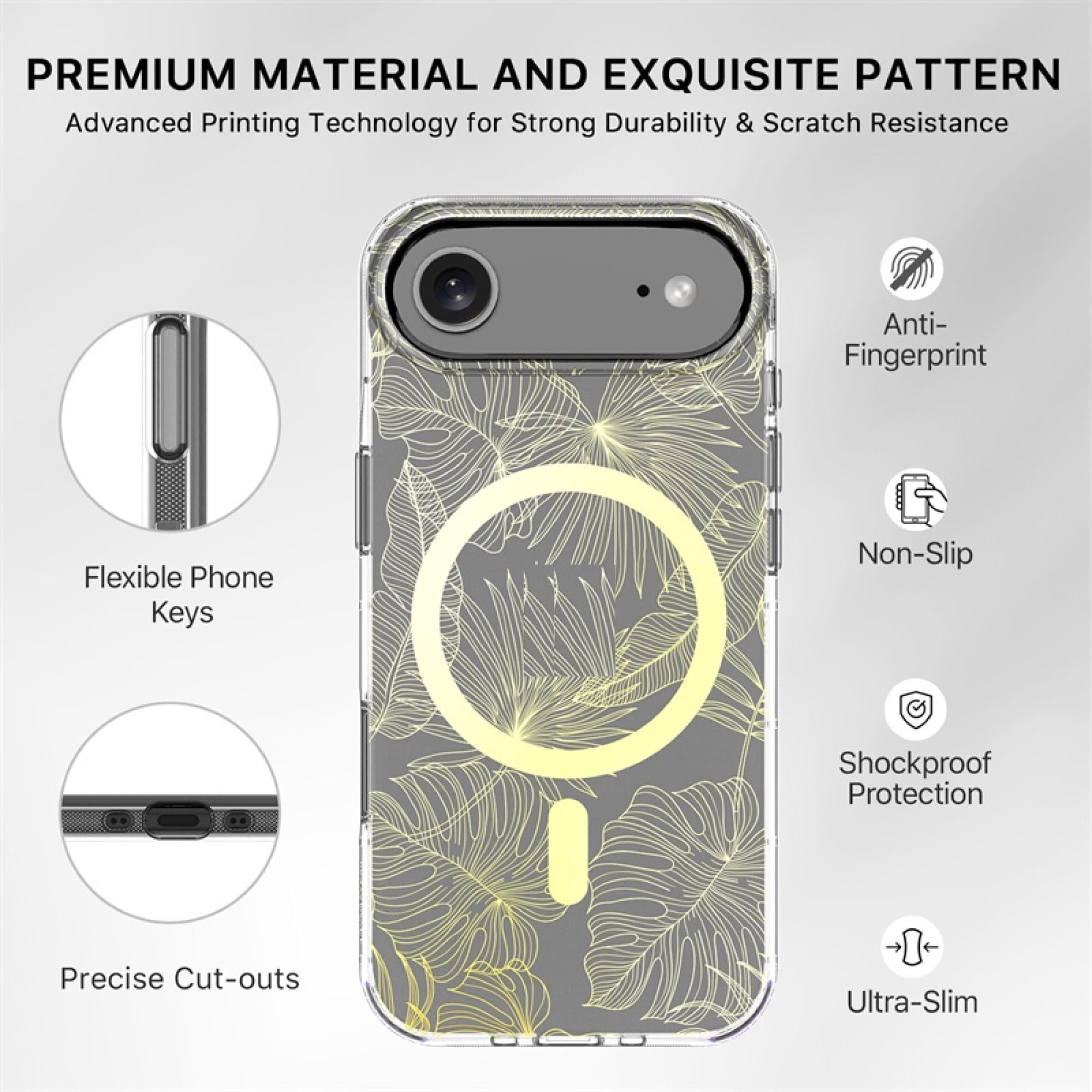 Mood Series compatiable with iPhone 17 Air Botanical Protective Case – Floral Print Lightweight Drop-Resistant Cover