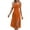 Orange, variante sur Staron Robe Milk Maid pour Femmes Vacances Robe d'Été Bretelles Spaghetti Printemps Décontractée Mignonne Bohème Fendue Plage Longue Fluide Robe Soleil