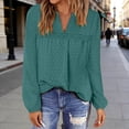 thumbnail image 2 of V Neck Tops For Women Long Sleeve Blouses Flowy Ruffle Tunic Tops For Leggings Casual T-Shirts Long Sleeve Shirts For Women, 2 of 8