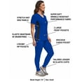 thumbnail image 3 of Green Town Scrubs for Women Scrub Set - Jogger Pant and Comfort Stretch V-Neck Top, 5 Pockets, Easy Care Uniforms, 3 of 8