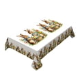 thumbnail image 2 of Rirozkan Easter Tablecloth 40x60 Inch, Spring Rabbit Egg Print Table Cover, Waterproof Dining Table Protector, Decorative Holiday Table Cloth for Dining Room Kitchen, 2 of 6