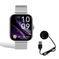 thumbnail image 4 of Hombres Smart Watch Digital Bluetooth Compatible con la pantalla Táctil Táctil Reloj de pulsera Fitness Player Música Reproductor de música SmartWatch Electronics Silver Steel Correa yuarrent EL005787-07B, 4 of 7