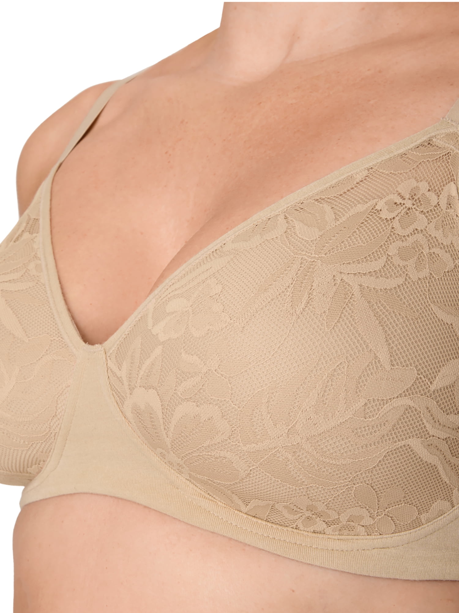 Bali Women's Cotton Modal Wireless Bra with Foam Cups
