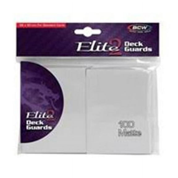 BCW Diversified BCDPAKDGEG2WHI Deck Guard Elite2 Combo Deck Protector, White - 100 Count