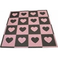thumbnail image 1 of Sleeping Partners cpmsev145 Têtards Coeurs Tapis de Jeu Set Rose/violet/blanc, 1 of 5