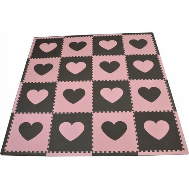 Sleeping Partners cpmsev145 Têtards Coeurs Tapis de Jeu Set Rose/violet/blanc