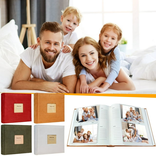 Vaidha 200 Albums Commémoratifs de Croissance Albums Photo Albums de Rangement Inserts d'Album 4d Grands Albums Photo de 6 Pouces