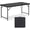 Black, variant on 4ft Black Folding Table with Adjustable Height, 3-Level Foldable Table with HDPE Top & Steel Legs, Portable 4 Foot Table for Picnic, Party, Craft, Indoor Outdoor Use