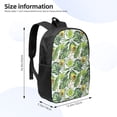 thumbnail image 3 of Goofa Green Tropical Pattern 17in Student Backpack - School, Travel, Work Bookbag -Laptop Backpack,Water Resistant College School Computer Bag, 3 of 6