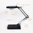 thumbnail image 2 of TECHTONGDA 30x Black Benchtop Magnifier Lamp Table Magnifier Lamp with Adjustable LED light Read Repair Tools, 2 of 9