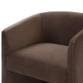 thumbnail image 4 of Steve Silver Iris Modern Velvet Upholstered Dining Chair, Brown, 4 of 8