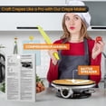 thumbnail image 3 of Morning Star Electric Crepe Maker with Large 13" Non-stick Griddle Ideal for Pancakes, Tortillas, Omelets, Quesadillas, Bacon & Lefse, with Batter Spreader and Steel Handles, 3 of 8