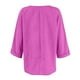 thumbnail image 5 of Ailaofu Women's V Neck Summer Tops Casual Henley Button Down T Shirts, 5 of 5