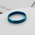 thumbnail image 2 of 4mm Titanium Steel Men Women Bands Silver/Gold/Rose Gold/Black/Blue Couple Rings, 2 of 8