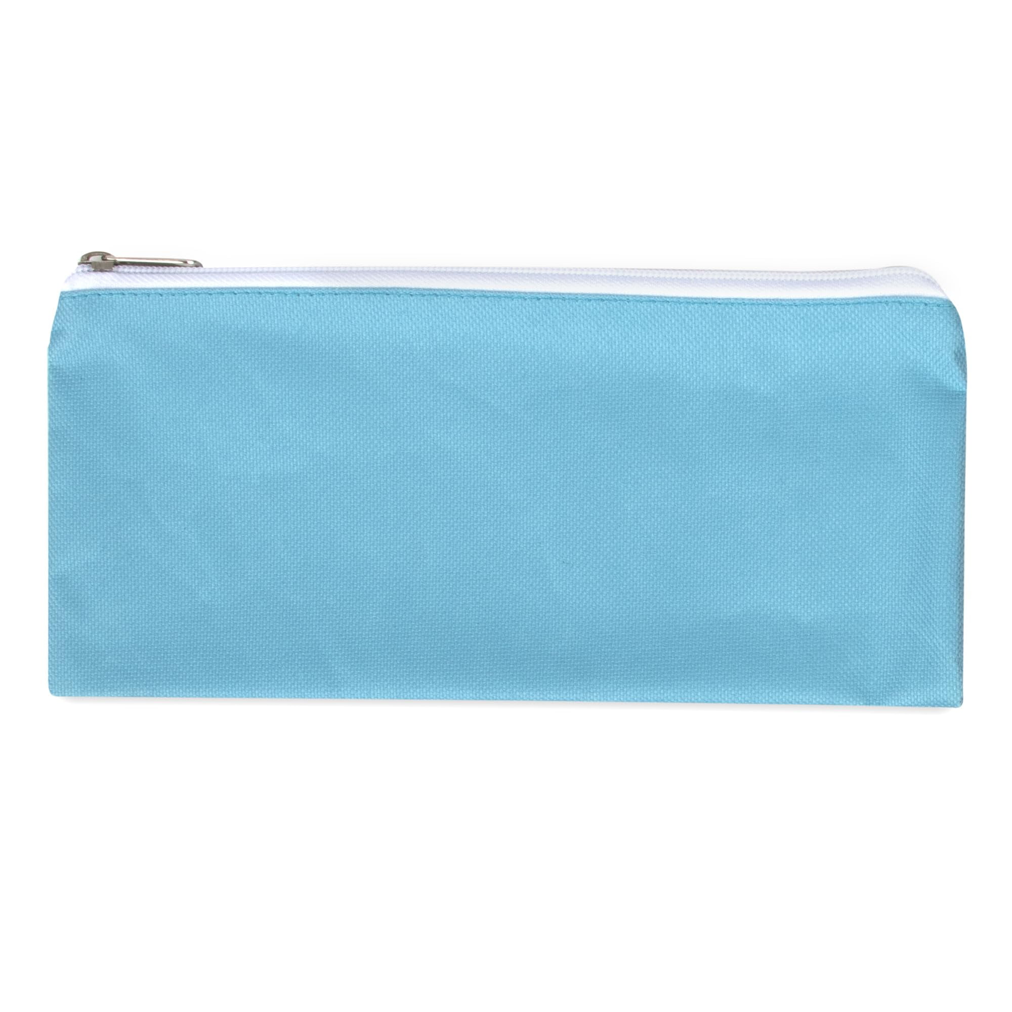 100 Pack of Bulk Wholesale Solid Color Zippered Pencil Cases for Pens, Pencils, Markers, Crayons, and Writing Stationary Supplies in 4 Assorted Colors
