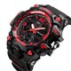 thumbnail image 3 of Reloj de deportivo cronógrafo con de retroiluminación LED prueba de agua para hombre, hora dual rojo Sunnimix reloj digital para hombre, 3 of 8