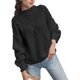 thumbnail image 1 of Gibobby Suéter de Cuello Redondo para Mujer, Suéteres de manga larga para mujer, ligeros, de punto con cuello redondo, suéter(Negro,XG), 1 of 4
