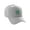 Light Grey, variant on Structured Baseball Hat Cap Curved Visor Old English Font Alphabet A to Z, White Hat Green D
