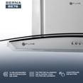 thumbnail image 4 of FLINE | Campana de cocina 76 cm | Acero inoxidable | DE PARED | Conntroles de boton |extractora | Cristal Curvo | 3 velocidades | Berna 76, 4 of 6