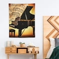thumbnail image 2 of ONETECH  Piano Violin And Music Notes Wall Decoration Tapestry For Wall Hanging Dorm Room Bedroom Art Home Decorations, 2 of 7