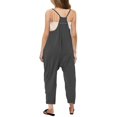 thumbnail image 4 of Kids Sleeveless Solid Color Casual Jumpsuit Spaghetti Strap Girls Romper, 4 of 4