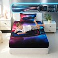 thumbnail image 3 of Erosebridal Sports Car Twin Fitted Sheet, Lightning Bedding, Lightning Car 2pcs 1 Fitted Sheet and 1 Pillowcase, 3 of 6