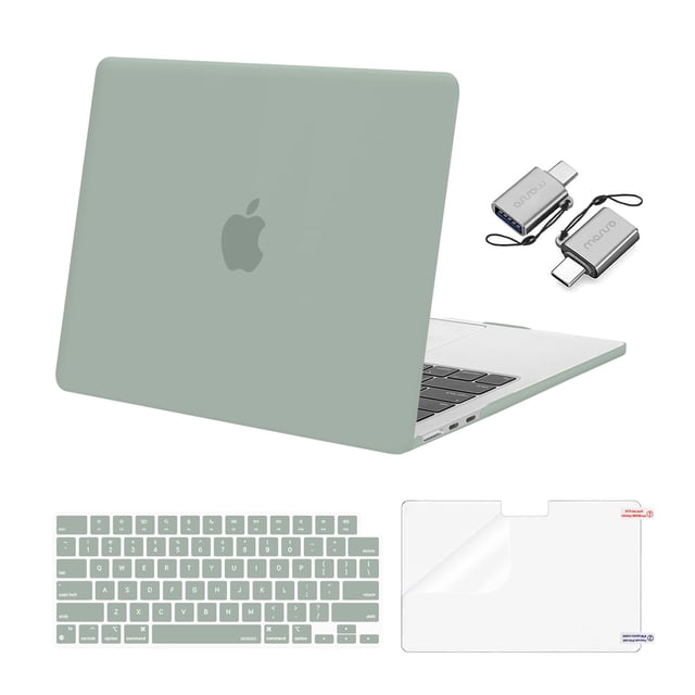 Funda MOSISO compatible con MacBook Air de 13,6 pulgadas, color verde envejecido