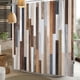 thumbnail image 2 of Cortina de ducha rústica de madera de 182 x 182 cm, estilo granja occidental, tablones de madera antiguos, marrón, retro, de madera dura, tela campestre, para decoración de baño, impermeable,, 2 of 6