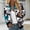 009 Blue, variant on Women's Floral Jacket Lightweight Vintage Ribbed Accents Zipper Closure Casual Fall Coat