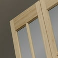 thumbnail image 3 of AWC Model 627 Traditional Divided Frosted Glass Bifold Door fits 32"w x 80"h Unfinished Pine, 3 of 3