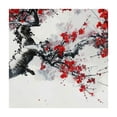 thumbnail image 4 of Acheng Red Flowers Square Tablecloth Outdoor Fitted 100% Polyester Fiber 36*36, 4 of 8