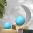 thumbnail image 3 of 2 Pcs Gazing Ball 2.5 Inch 63mm Reflective Sphere Polished Hollow Ball Sky Blue, 3 of 7